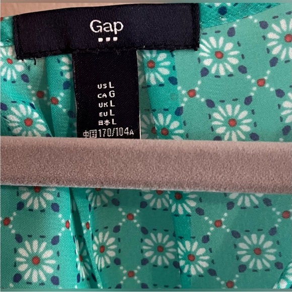 GAP Turquoise Patterned Tank Top - Picture 3 of 5